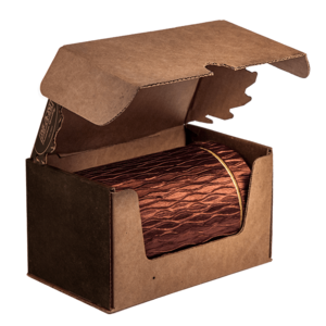 The Log Box is designed to look like a hand-sawn log.