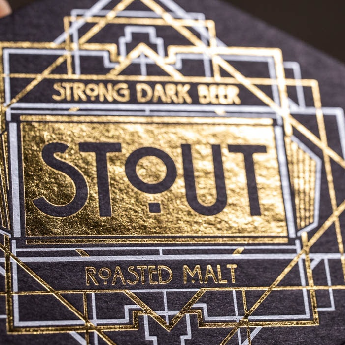 Letterpress coaster - stout