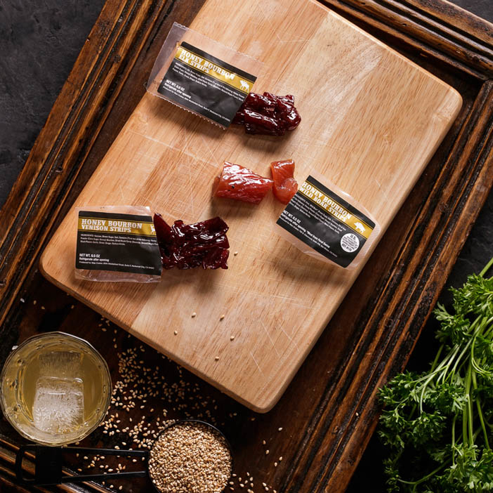 Different flavors of Exotic Jerky snacks.