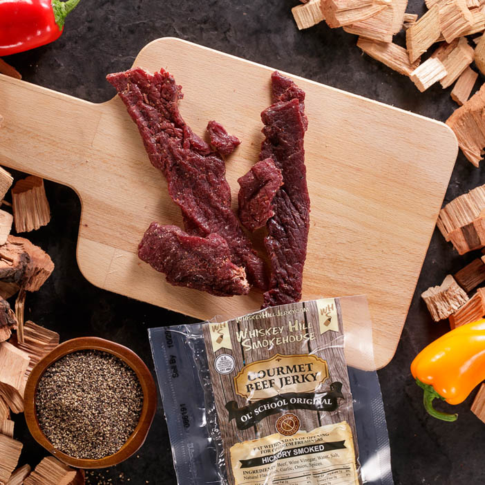 Hickory Smoked Beef Jerky for men's gift.
