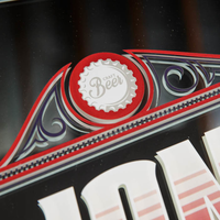 Close-up of "Beer" portion of graphic is a great men's personalized gift.